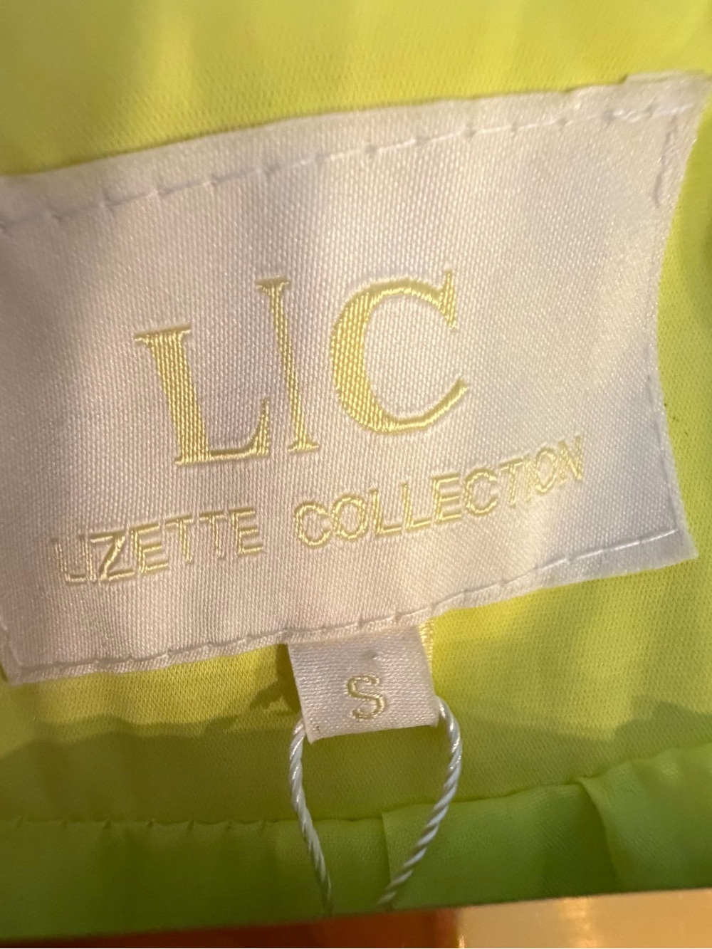 3PC Lime Yellow Rhinestone Embellished Blazer, Bralette & Mini Skirt Set NWT - Picture 11 of 12